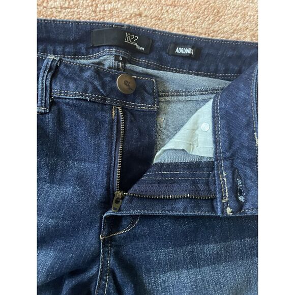 1822 Denim Adrianna Dark Wash Skinny Jeans High Rise Stretch Size 6 - Picture 3 of 16